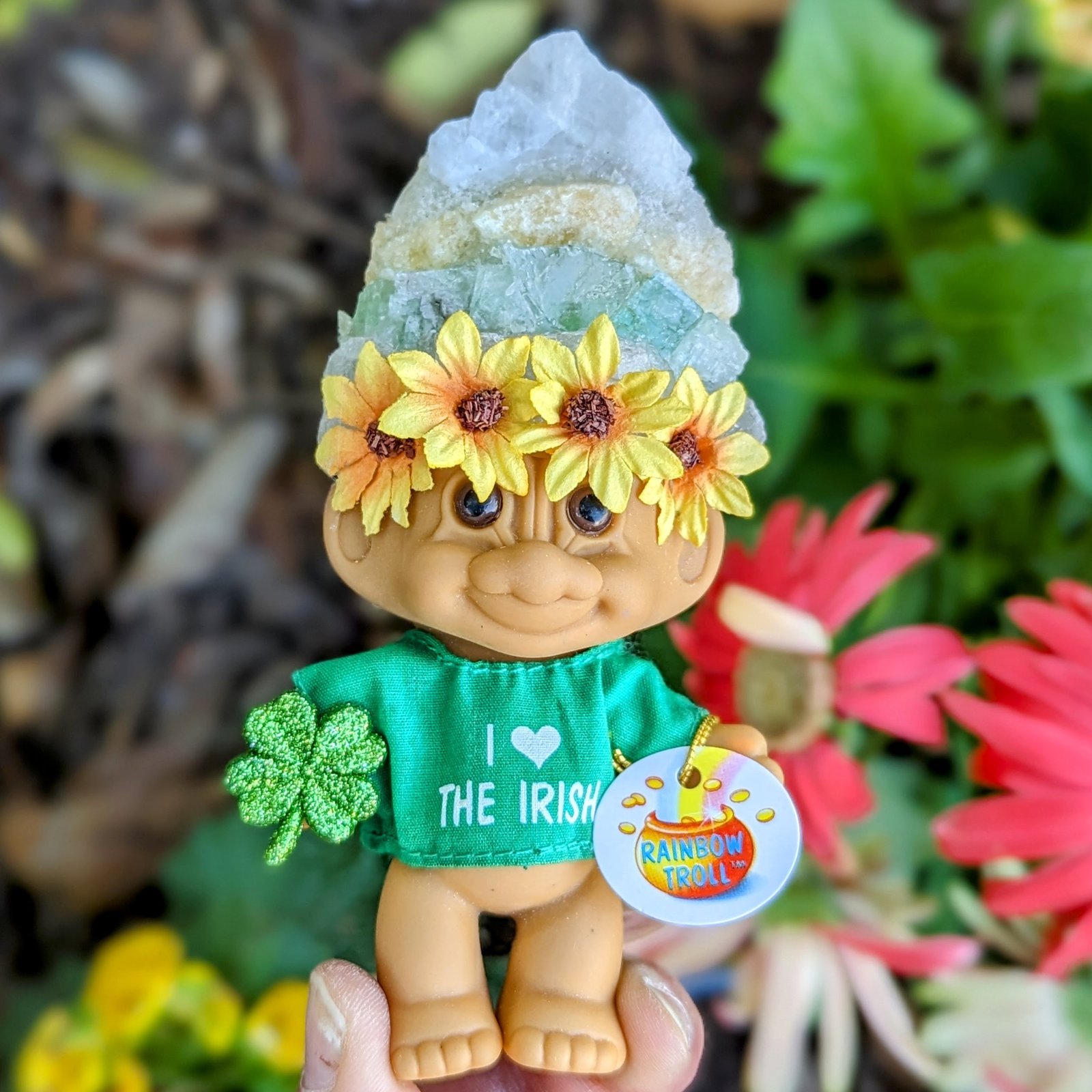 Quartz, Green and Yellow Calcite 